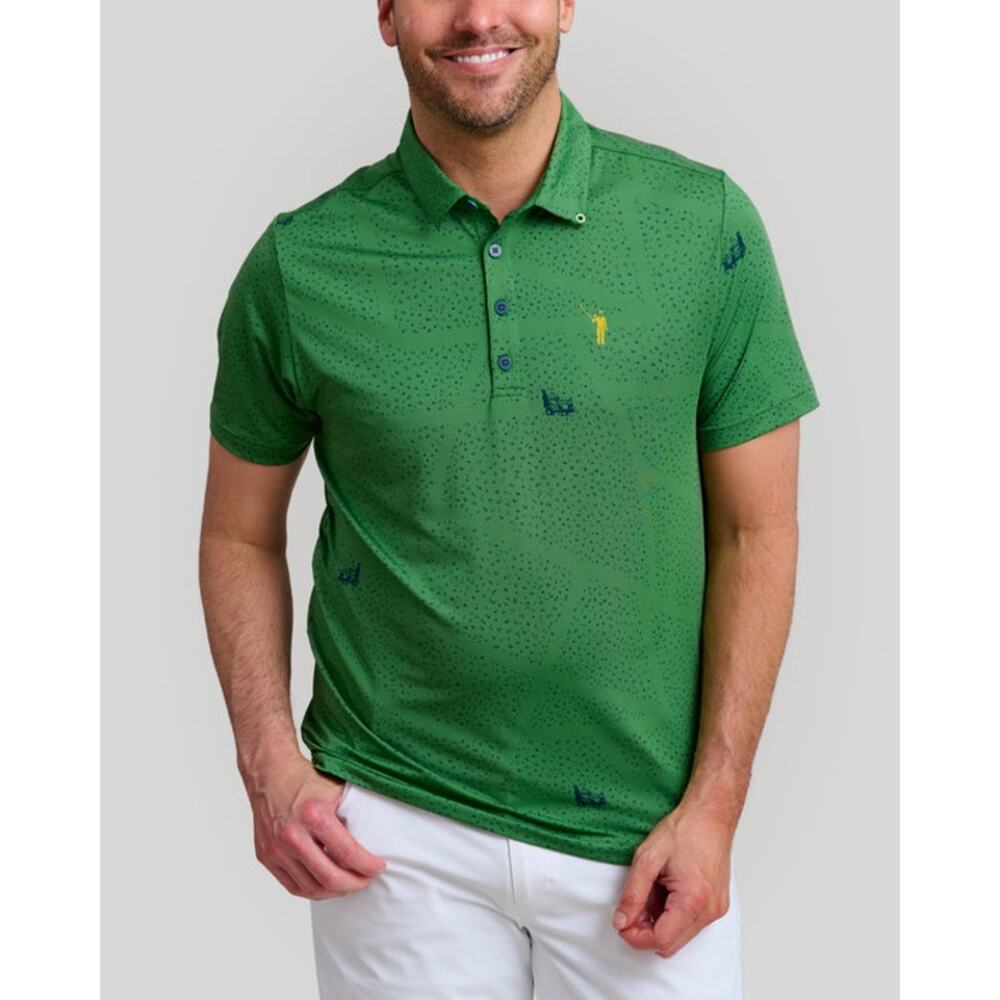 William Murray Just A Trim Polo Mens Medium Green Golfing Polo